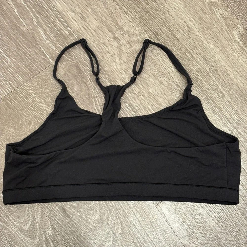 SKIMS Fits Everybody Scoop Bralette Onyx Black XL Adjustable Straps Pullover - Picture 4 of 10